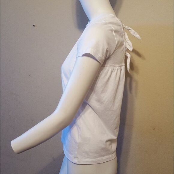 1901 Tie Back Cotton Tee - Size XS - Picture 3 of 8